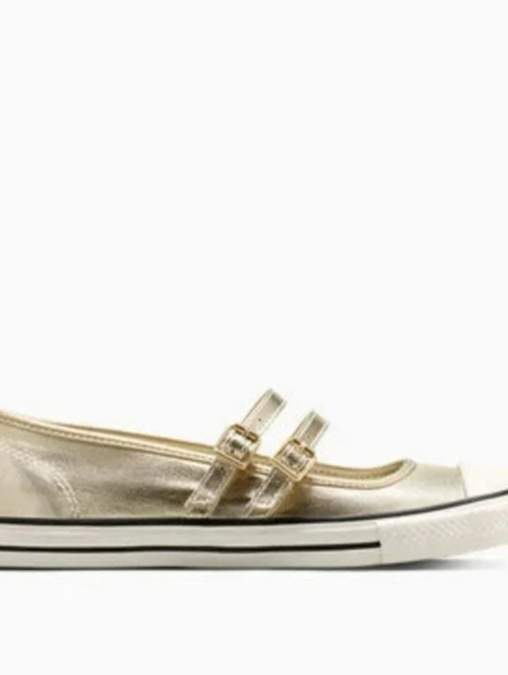 Converse  ALL STAR CHUCK TAYLOR Metallic Gold Mary Jane Sneakers - Picture 5 of 16